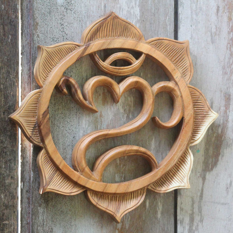 World Menagerie Niam Artisan Carved Balinese Hindu Wood Relief Panel Wall Decor Wayfair