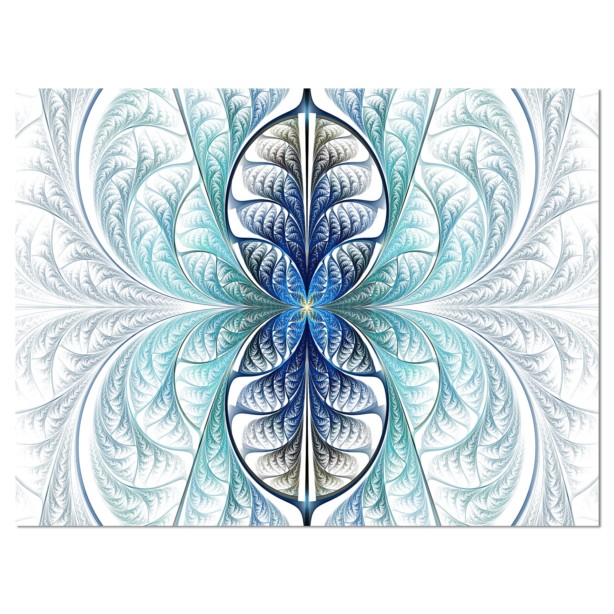 Designart Light Blue Stained Glass Texture Wrapped Canvas Print Wayfair