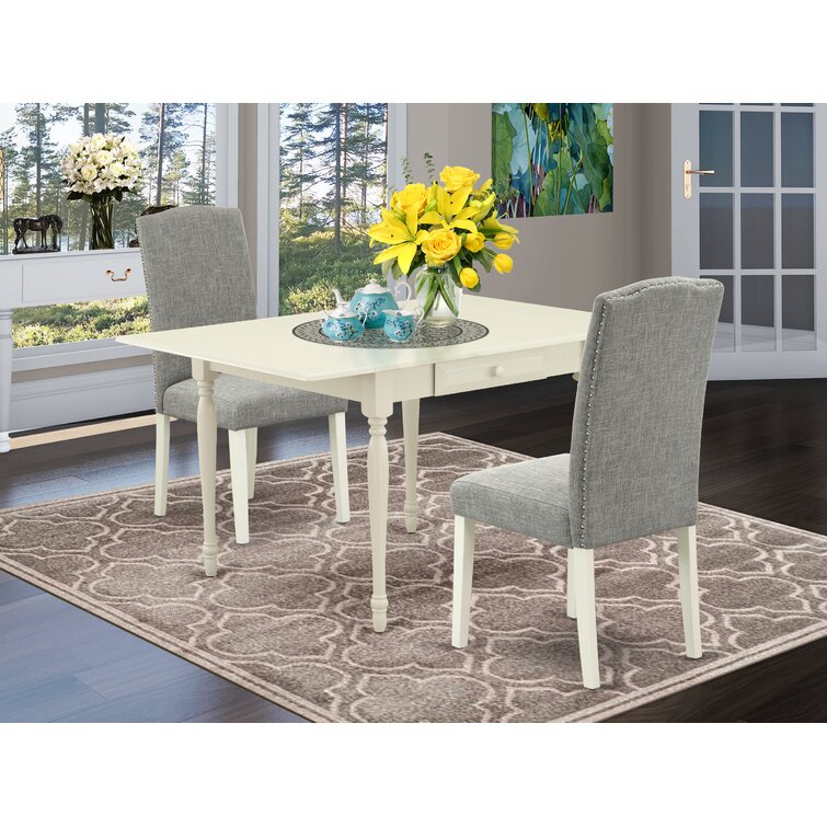 Ophelia & Co. Bohanan Drop Leaf Solid Wood Dining Set | Wayfair