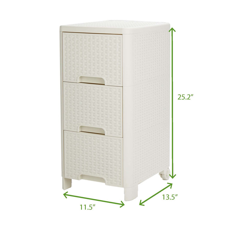 Mind Reader Organizer Unit 3 Drawer Storage Chest Wayfair