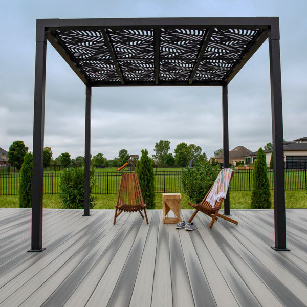 Barrette Outdoor Living 8 Ft W x 8 Ft D Aluminum Pergola with Canopy