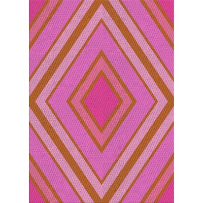 Patterned Pink Area Rug East Urban Home Rug Size: Rectangle 4' x 6'