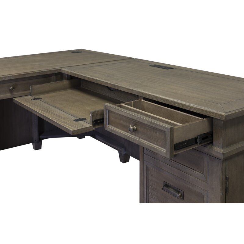 One Allium Way Larissa Solid Wood L Shape Executive Desk Reviews