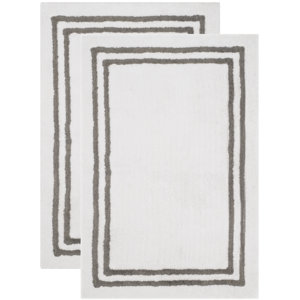 Plush Master Dark Gray Bath Area Rug (Set of 2)