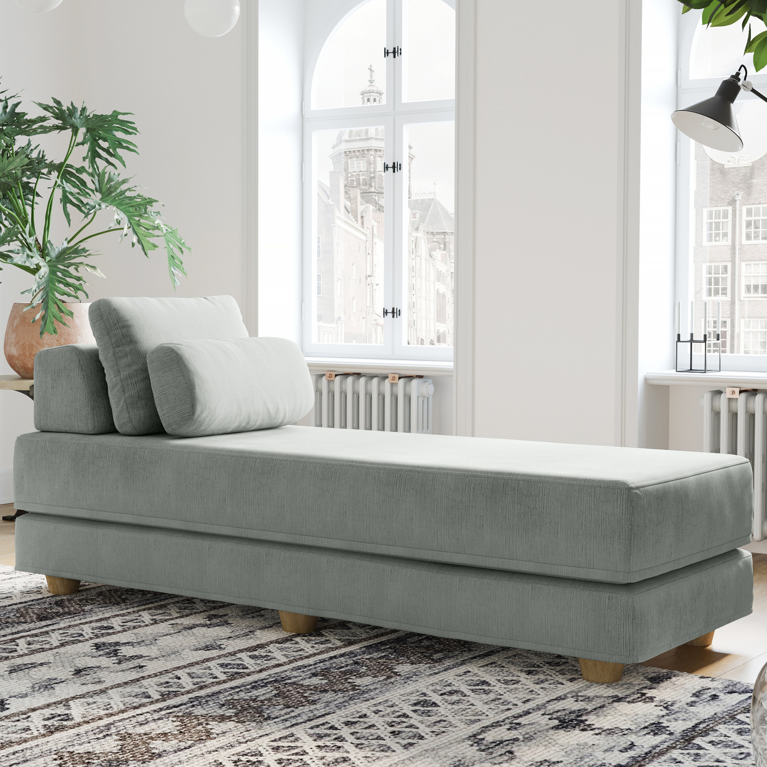 wayfair backrest bed lounger