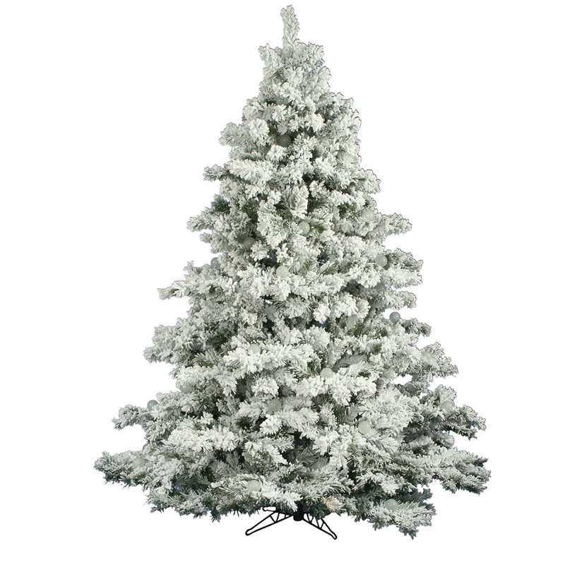 flocked alaskan 75 white artificial christmas tree with unlit with stand - White Fake Christmas Tree flocked alaskan 75 white artificial christmas tree with unlit with stand - White Fake Christmas Tree
