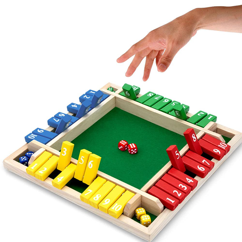 Style of painting Shut The Box Dice Game,2-4 Player Family Wooden Board  Table Math Games For Adults And Kids, 8 Dices Classics Tabletop Version Games  For Classroom,Home,Party Or Pub - Wayfair Canada