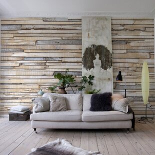 White Wash Wood Wallpaper Wayfair