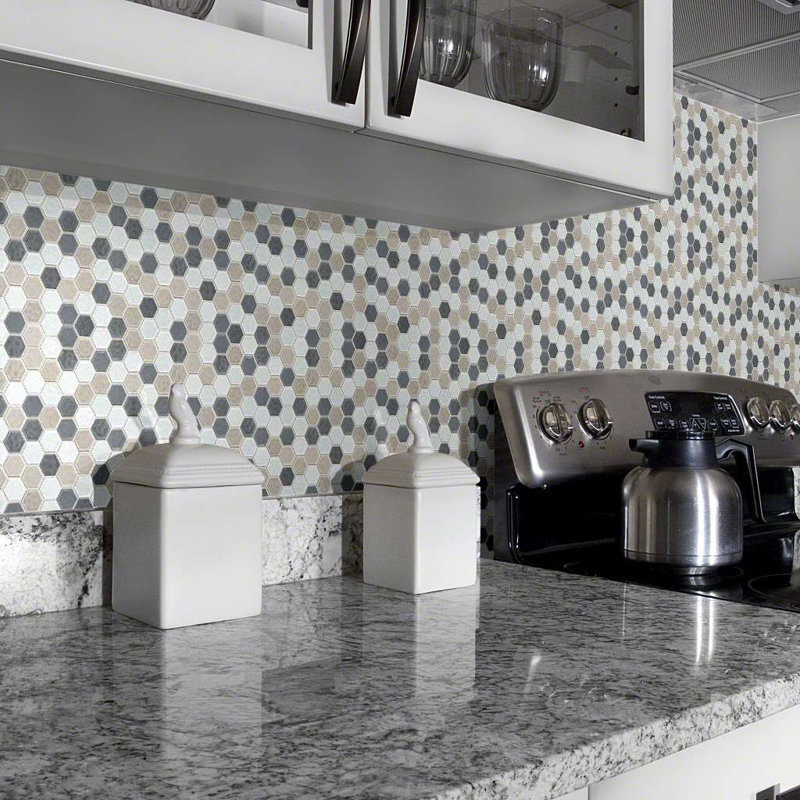 Hexagon Mosaic Tile Kitchen Floor
