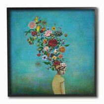 Freeform by Duy Huynh Art Print Flying Woman Fantasy Birds Poster 30x22 