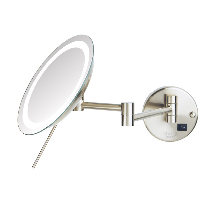 Symple Stuff Palumbo Led 8x Magnifying Wall Mount Makeup Mirror
