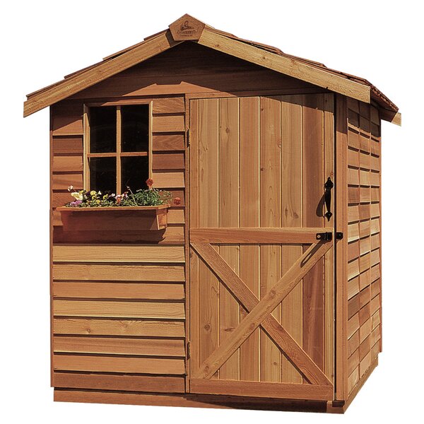 D Solid and Manufactured Wood Traditional Storage Shed.