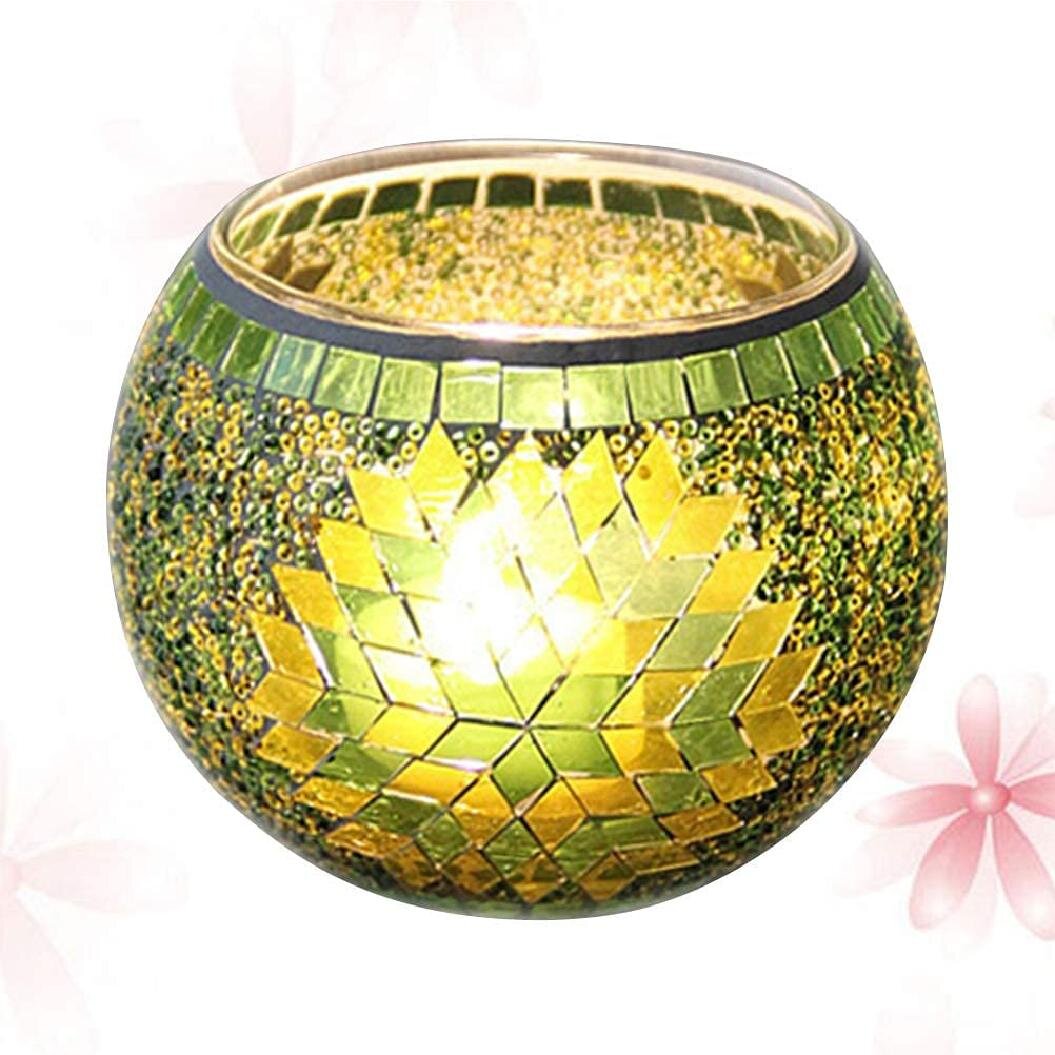 Wedding Mosaic Candle Holder Tea Light Bowl Candelabra Candlestick 4-set 