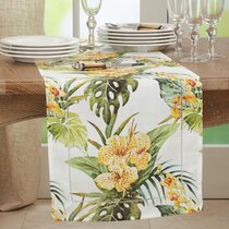 ALAZA U Life Tropical Pineapple Floral Plants Fruit Table Runner Runners Cloth