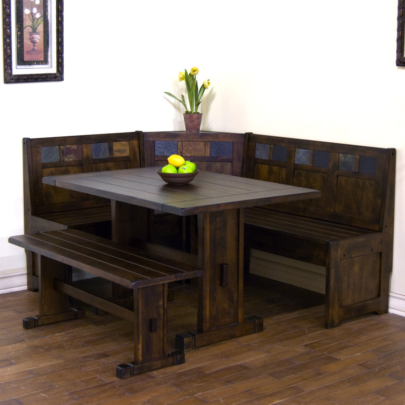 Loon Peak Goldfield 4 Piece Dining Set With Corner Wayfair Goldfield 4 Piece Dining Set With Corner