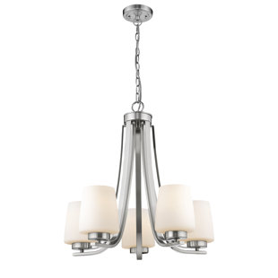 Go to store & view more images Paulus Contemporary 5-Light Shaded Chandelier by Ebern Designs