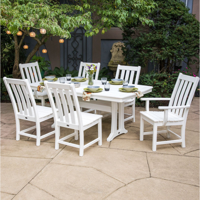 Polywood Vineyard Nautical Trestle 7 Piece Dining Set Reviews