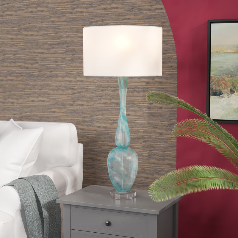 wayfair glass table lamps