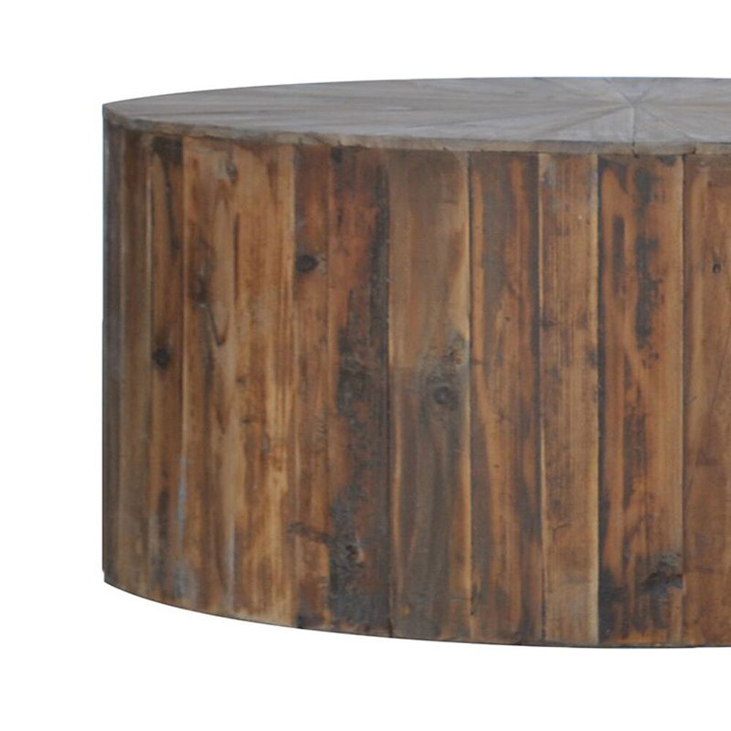 Loon Peak Solid Wood Drum End Table