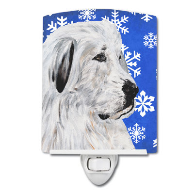 Irish Setter Winter Snowflakes Ceramic Night Light Carolines Treasures Dog Breed Great Pyrenees