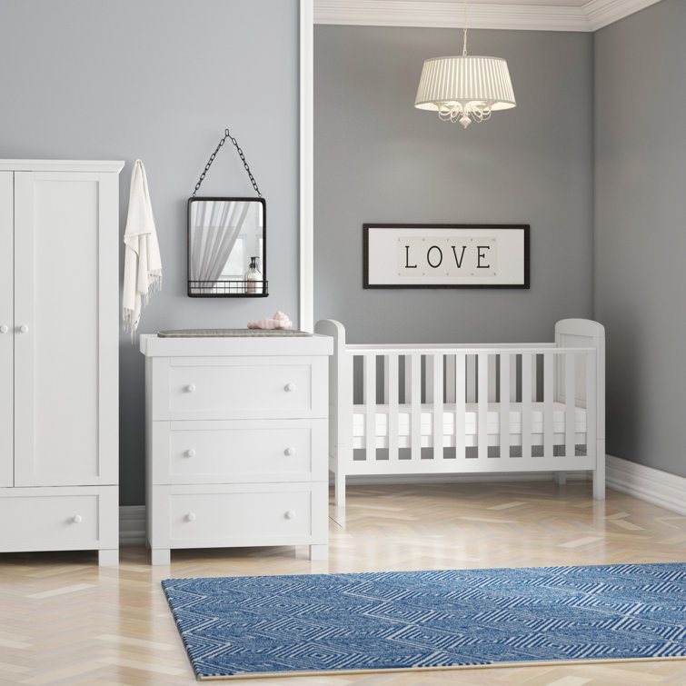 white nursery drawers