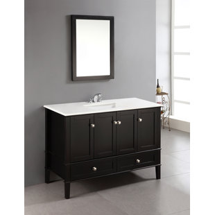 Black Bathroom Vanities You Ll Love Wayfair Save Simpli Home Chelsea 49 Single Bathroom Vanity