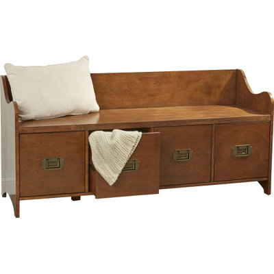 Birch Lane Heritage Edwards 4 Drawer Storage Bench Color Maple