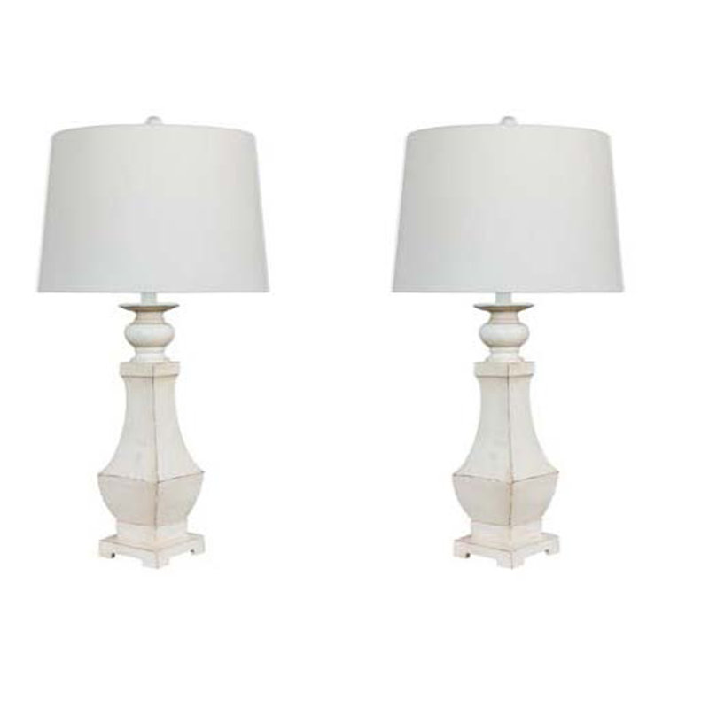 antique white table lamp