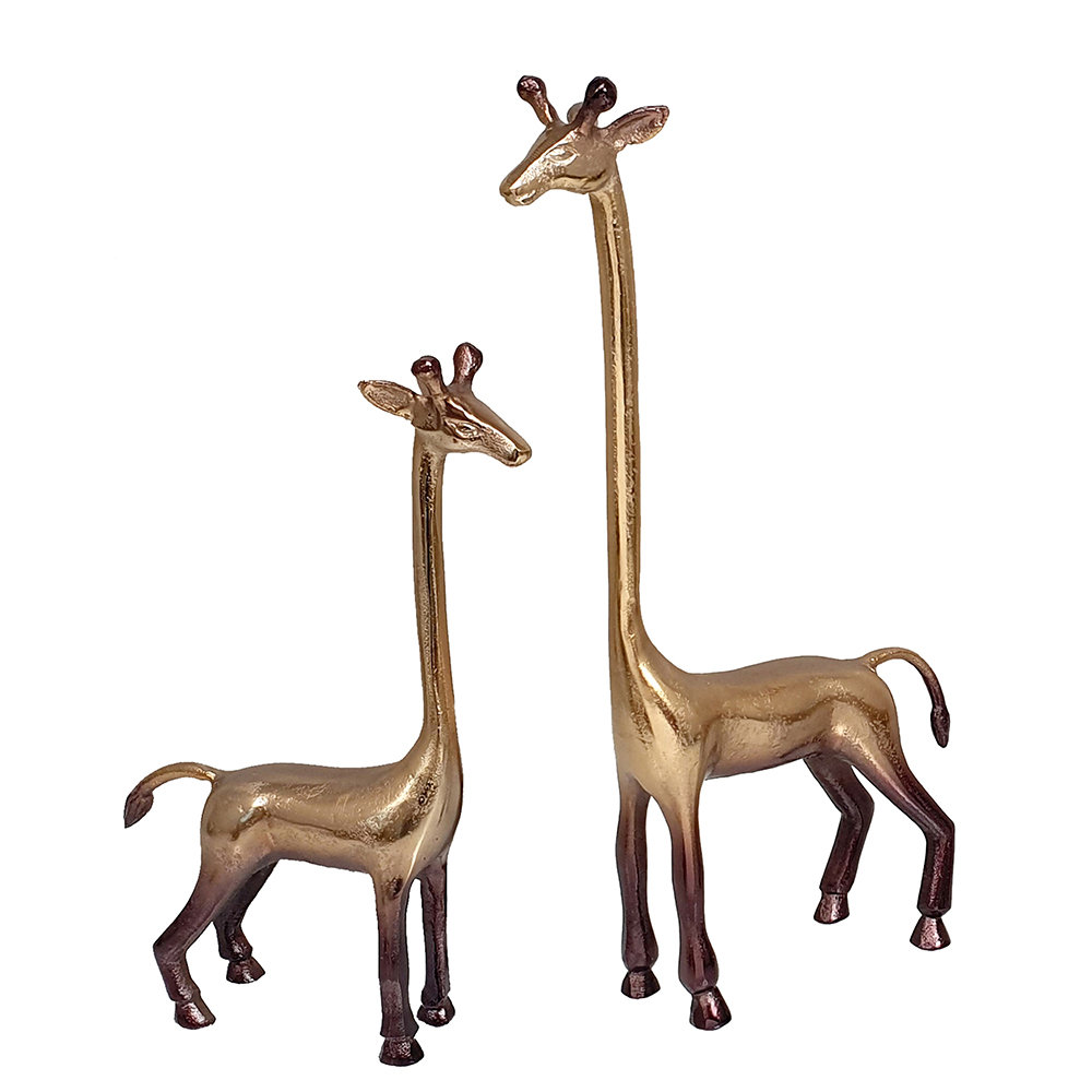 Dakota Fields 2 Piece Cadmore Giraffe Statue Set Wayfair