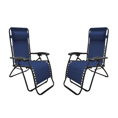 Latitude Run Sonora Jara Reclining Zero Gravity Chair Color Blue