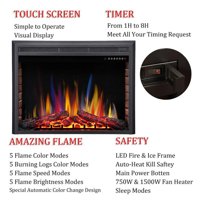 Fireplaces Xbeauty 28 Electric Fireplace Insert Recessed In Wall