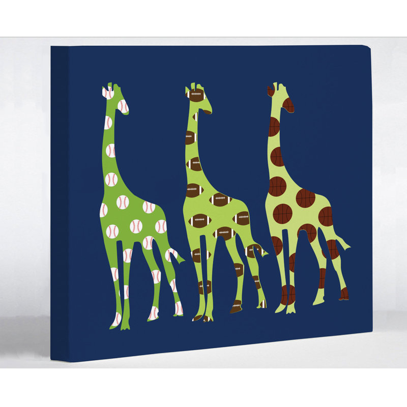 One Bella Casa Giraffe Graphic Art On Wrapped Canvas Wayfair