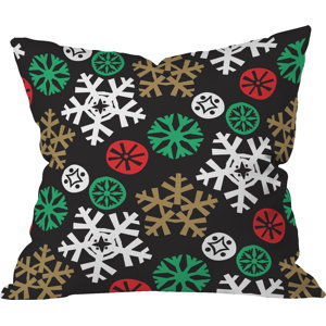 Zoe Wodarz Cozy Cabin Snowflakes Throw Pillow
