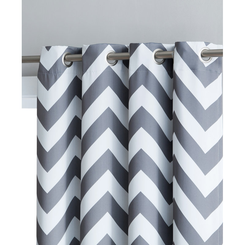 Latitude Run Khalil Chevron Blackout Thermal Grommet Curtain