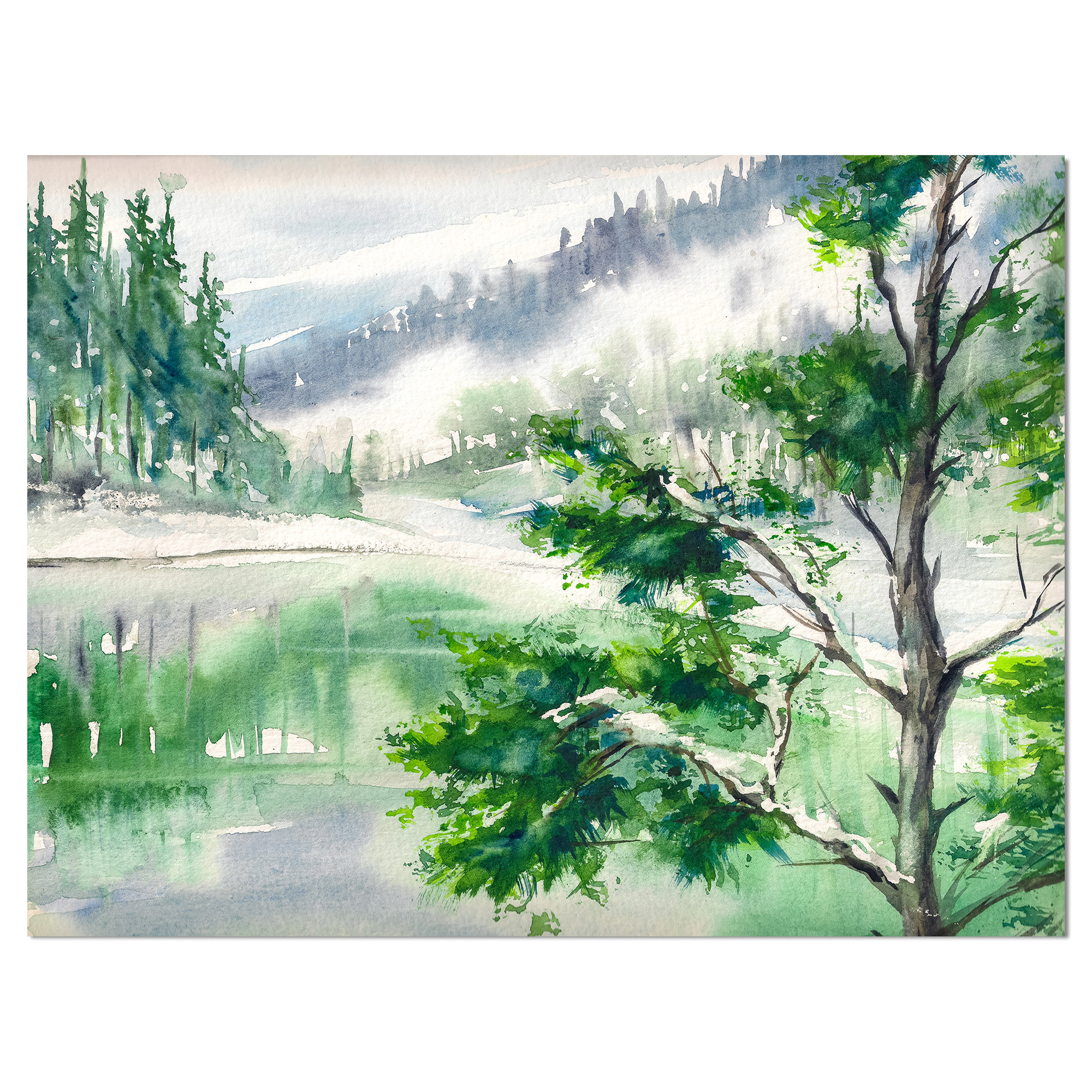 Hanging Decorations Home Decor Items Mountain Lake Winter