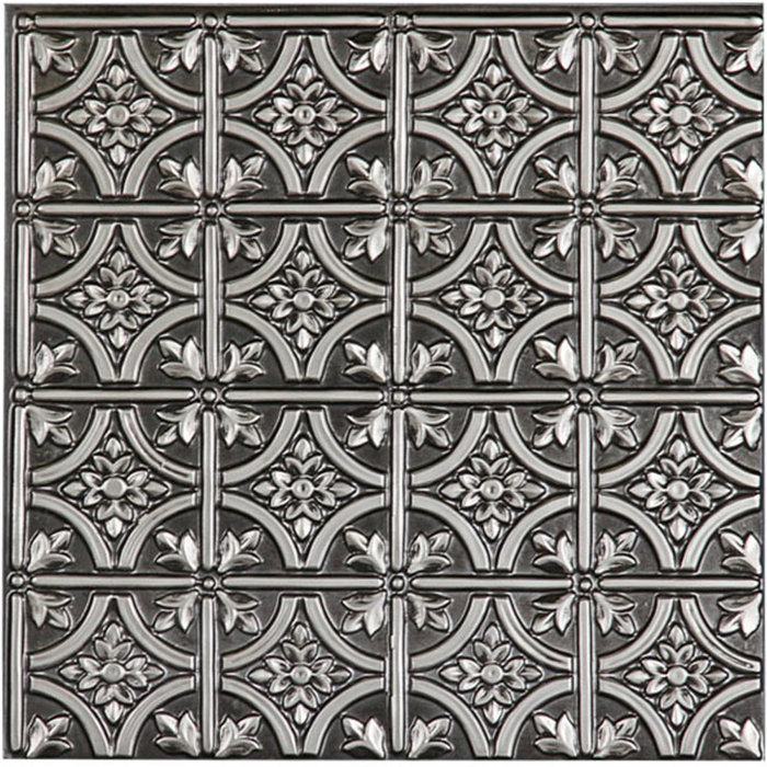 Valencia 2 Ft X 2 Ft Lay In Or Glue Up Ceiling Tile In Antique Silver