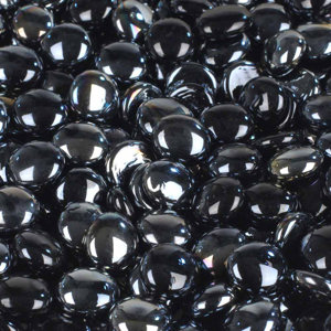 5 lbs of  Glass Gems in Opal Black