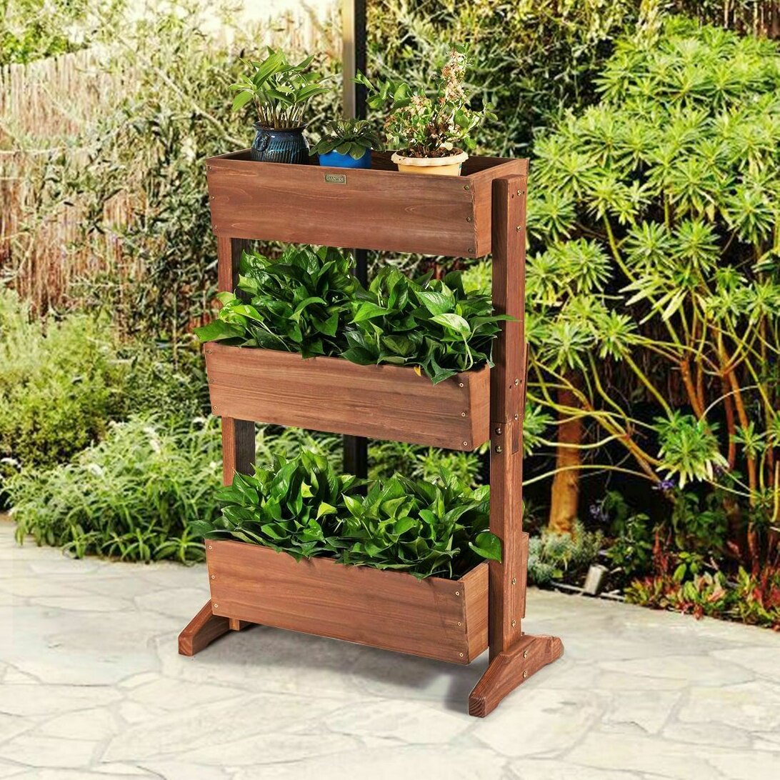 Gracie Oaks Drost Tier Raised Garden Vertical Freestanding Elevated ...