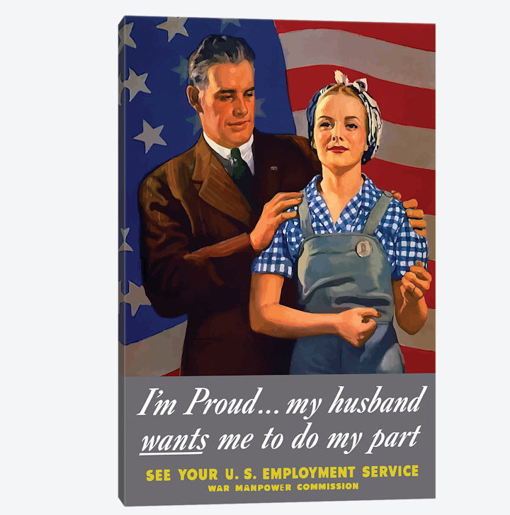 East Urban Home Wwii Poster I M Proud My Husband Wants Me To Do My Part Vintage Advertisement On Canvas Wayfair (some images display only as thumbnails outside the library of congress because of rights considerations, but you have access to larger size if a digital image is displaying: wayfair