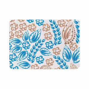 Flowers by Maria Bazarova Memory Foam Bath Mat