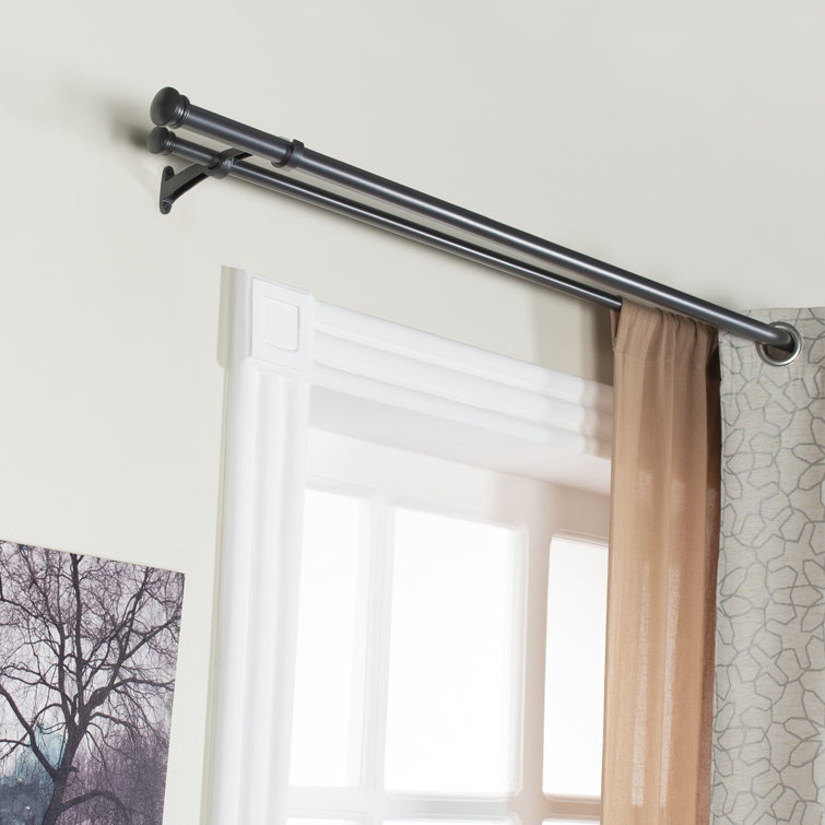 double rod curtains