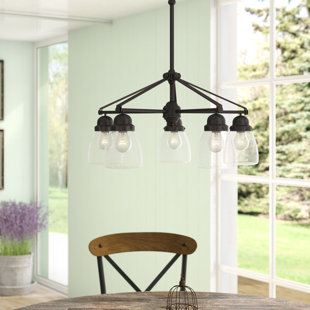 Go to store & view more images Hansen 5-Light Shaded Chandelier by Laurel Foundry Modern Farmhouse