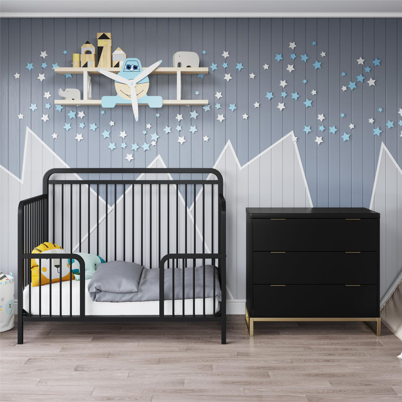 black nursery furniture set