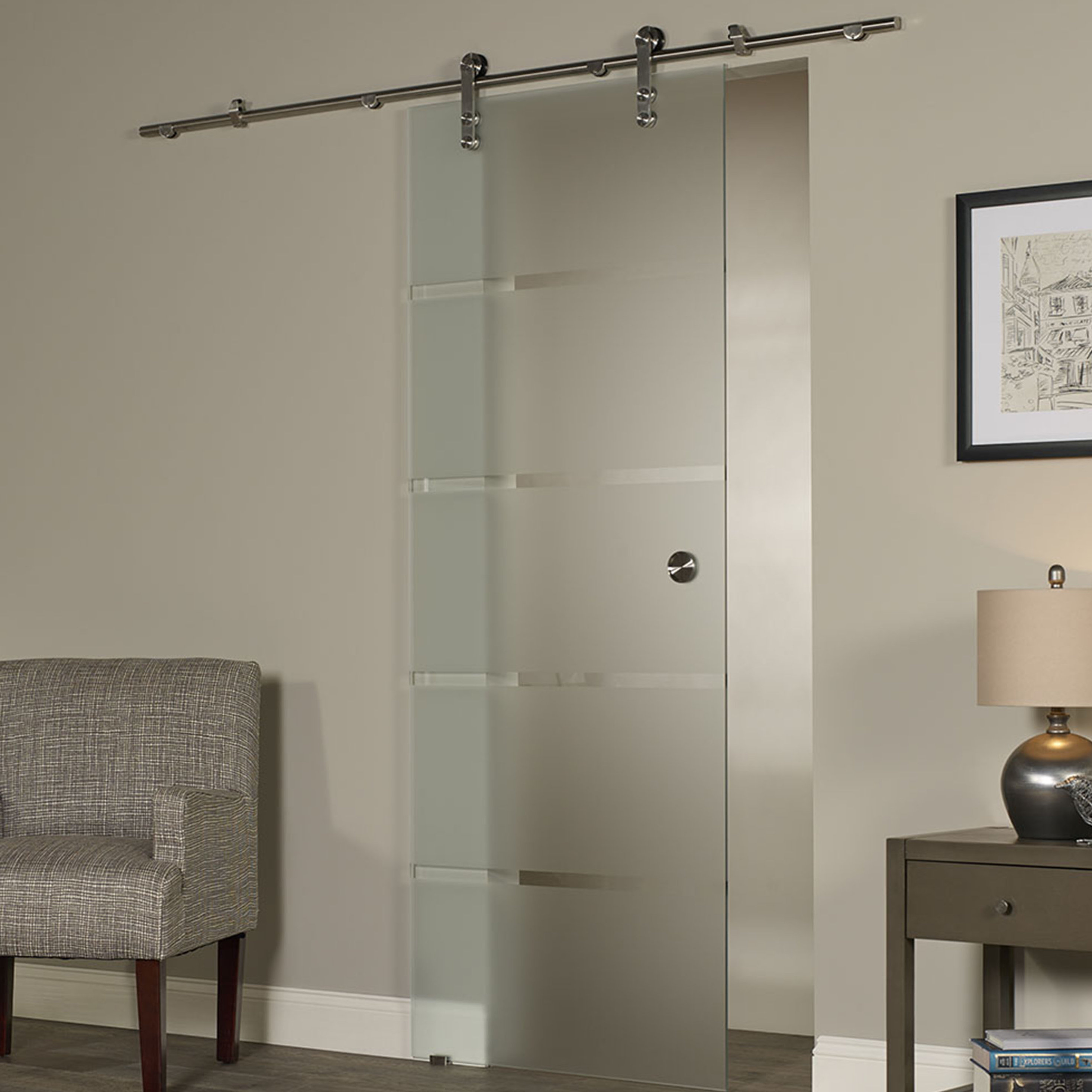 Ltl Home Products New Vision Glass Barn Door With Installation