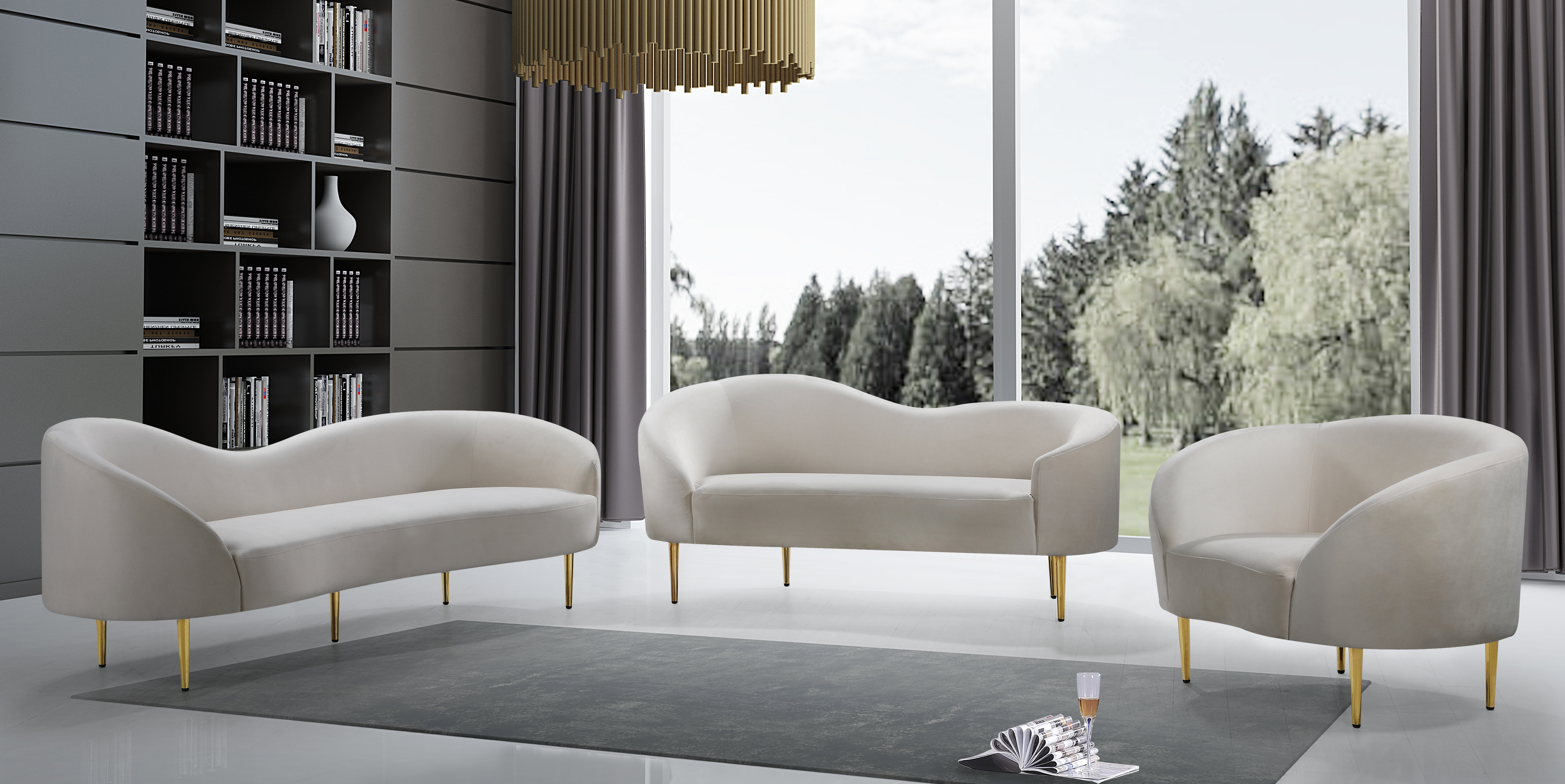 Shurtz Velvet Living Room Set