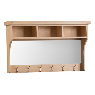 Hall Mirror With Coat Hooks Wayfair Co Uk Fareham Hall Shelf Wall Mounted Coat Rack