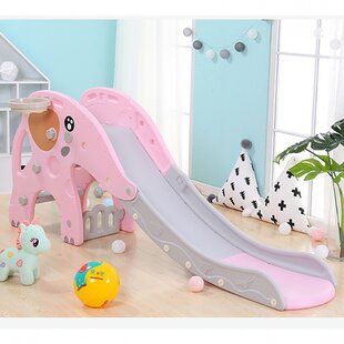 Groß Elefant Rutsche Baby Kinder Grau/Orange/Pink Indoor-Garten Spielzeug 1.8m 