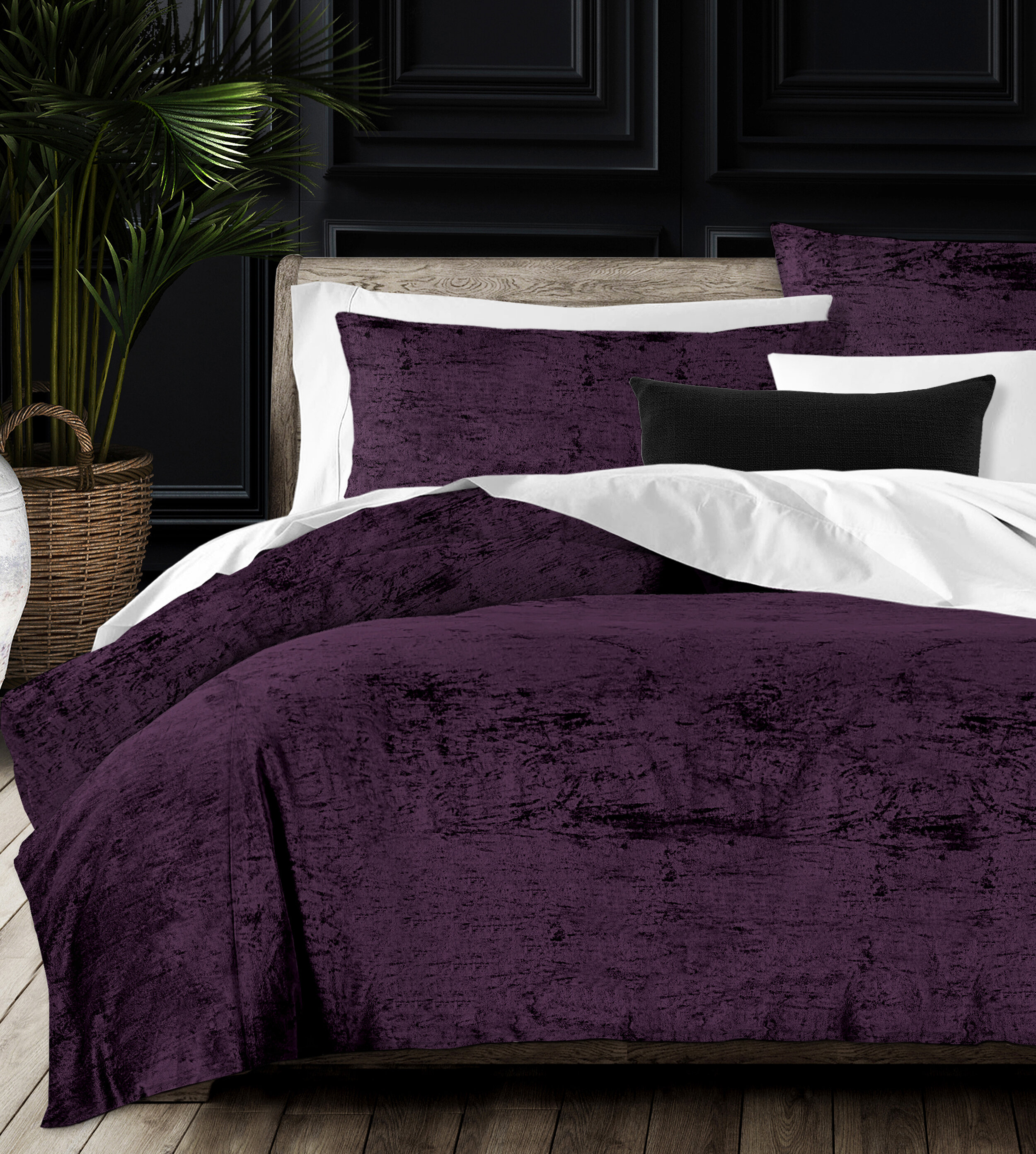 purple velvet duvet cover king