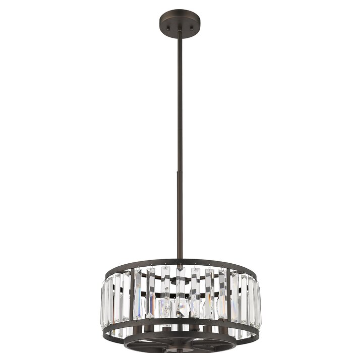 Elland Contemporary Ceiling 6 Light Drum Chandelier