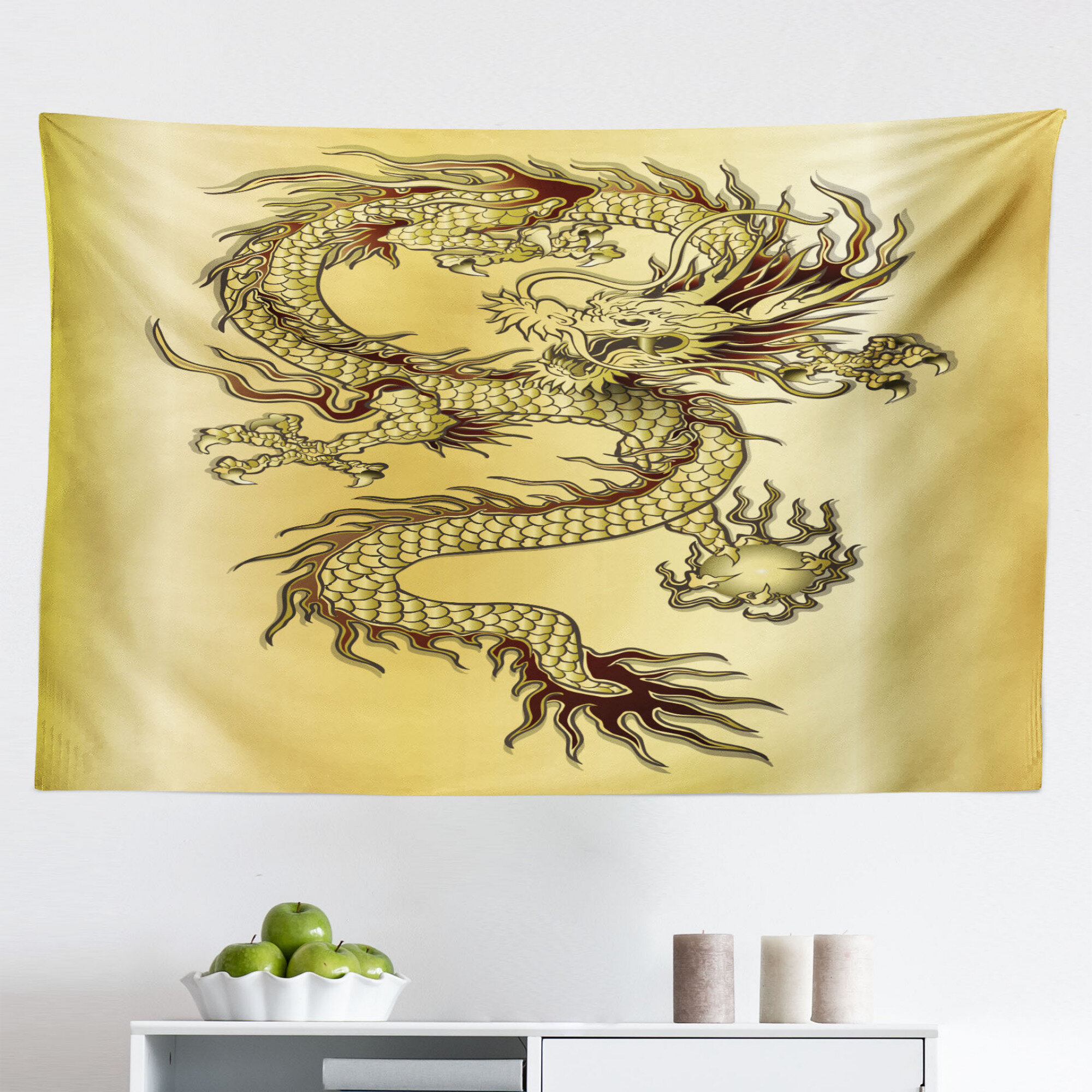 5 Pcs Home Decor Canvas Print Painting Wall Art Chinese Dragon Snake